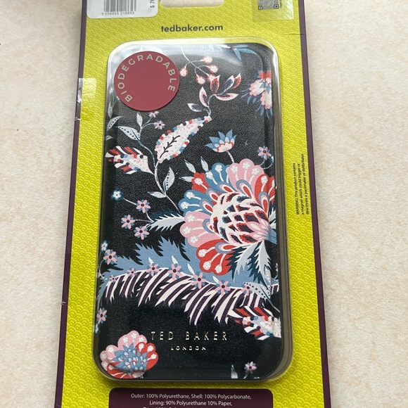 Ted Baker iPhone 13 Case - Black with Floral Design - Picture 2 of 2